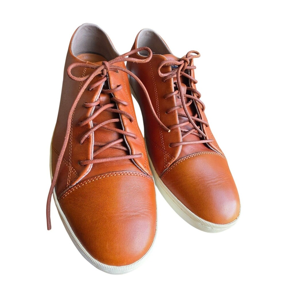 Cole Haan Trafton LX Leather Sneakers Mens Sz 12M Cognac Brown Casual Lace Up
